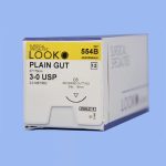 Look Plain Gut Sutures Absorbable Cuticular Reverse Cutting, 12/Box