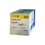 Look Plain Gut Sutures Absorbable Cuticular Reverse Cutting, 12/Box