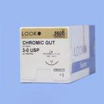 Look Chromic Gut Surgical Sutures Absorbable Cuticular Reverse Cutting , 12/Box